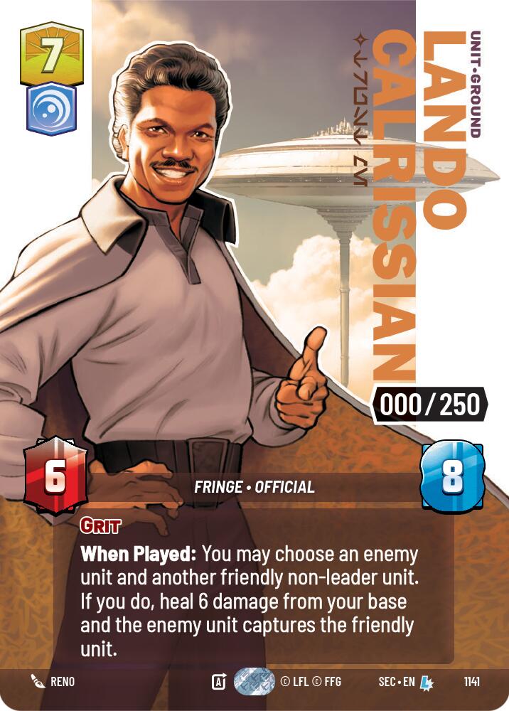 Lando Calrissian - Trust Me (Serialized) (1141) (1141) [Secrets of Power] | Cards and Coasters CA