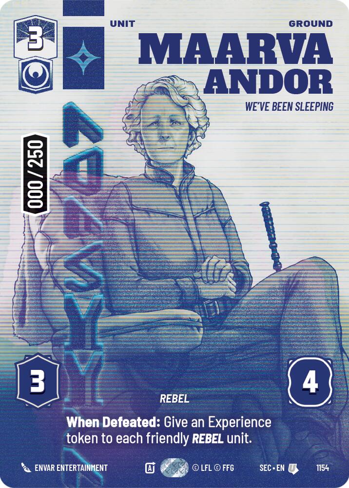 Maarva Andor - We've Been Sleeping (Serialized) (1154) (1154) [Secrets of Power] | Cards and Coasters CA