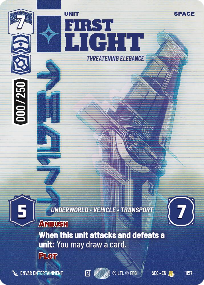 First Light - Threatening Elegance (Serialized) (1157) (1157) [Secrets of Power] | Cards and Coasters CA