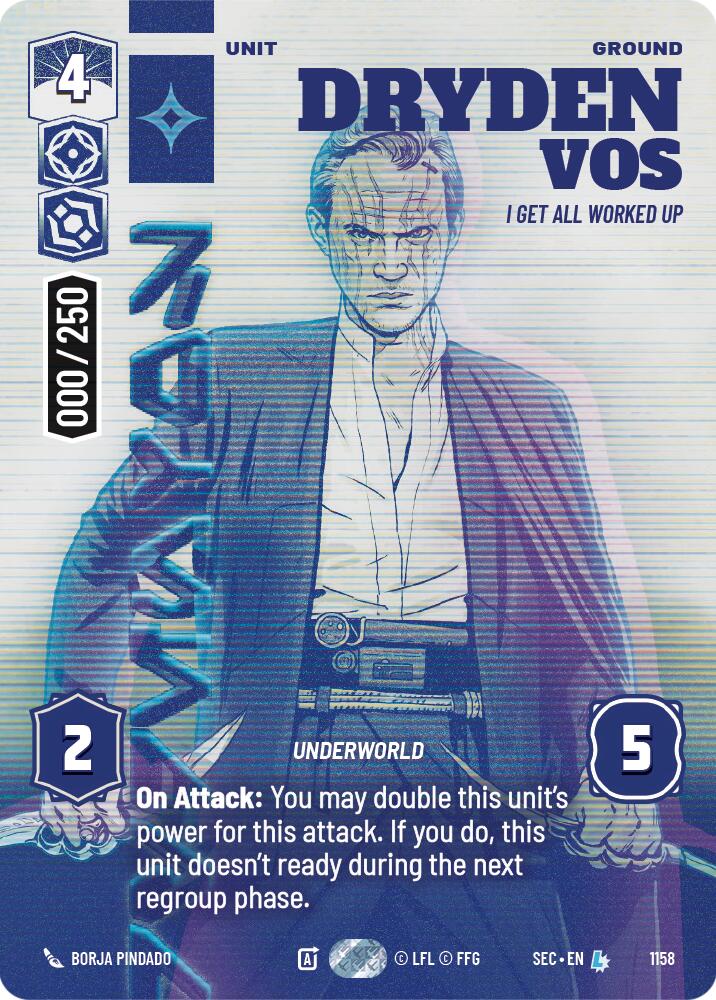 Dryden Vos - I Get All Worked Up (Serialized) (1158) (1158) [Secrets of Power] | Cards and Coasters CA