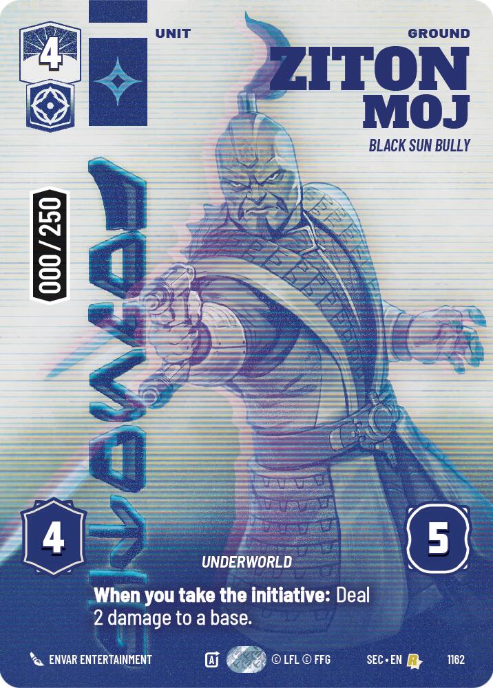 Ziton Moj - Black Sun Bully (Serialized) (1162) (1162) [Secrets of Power] | Cards and Coasters CA