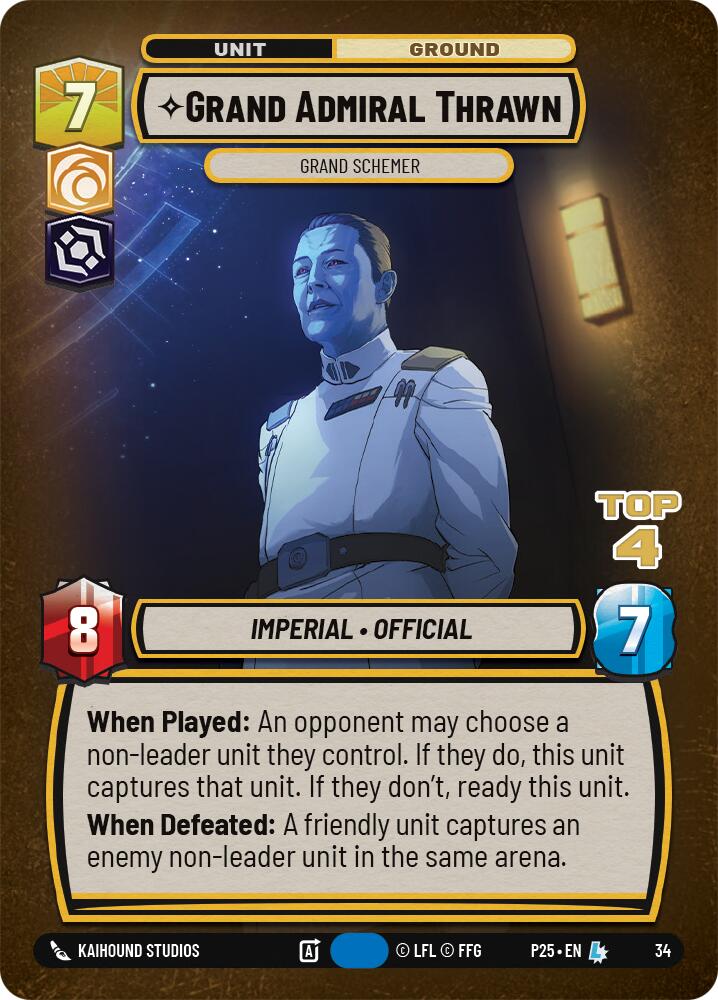 Grand Admiral Thrawn - Grand Schemer (Top 4) (34) (34) [Organized Play Promos] | Cards and Coasters CA