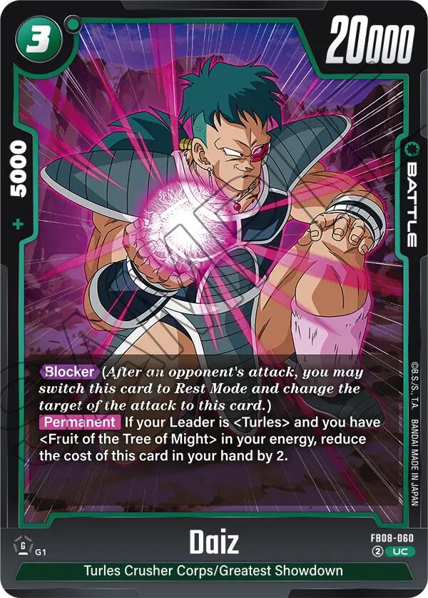 Daiz [Saiyan's Pride] | Cards and Coasters CA