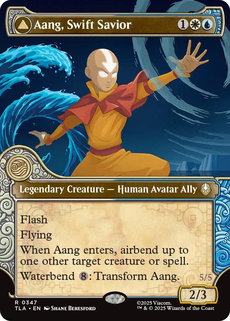 Aang, Swift Savior (Showcase) [Avatar: The Last Airbender] | Cards and Coasters CA