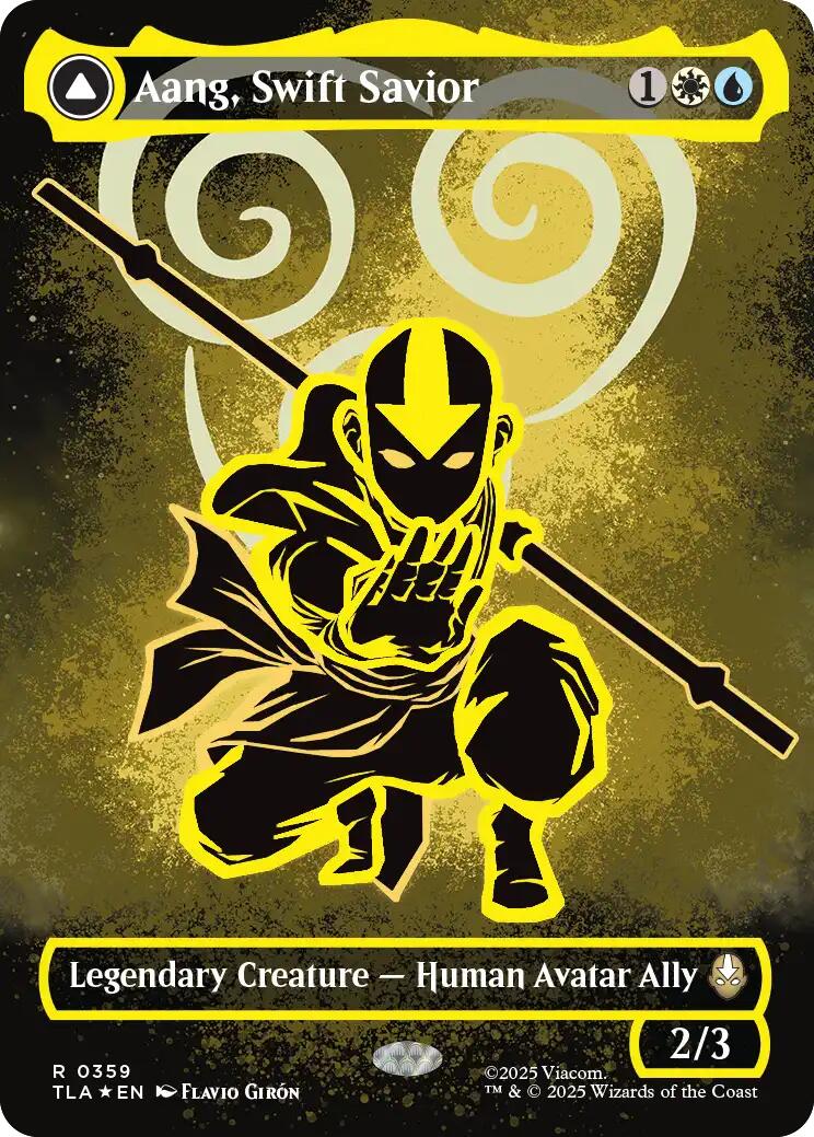 Aang, Swift Savior (359) (Borderless) [Avatar: The Last Airbender] | Cards and Coasters CA