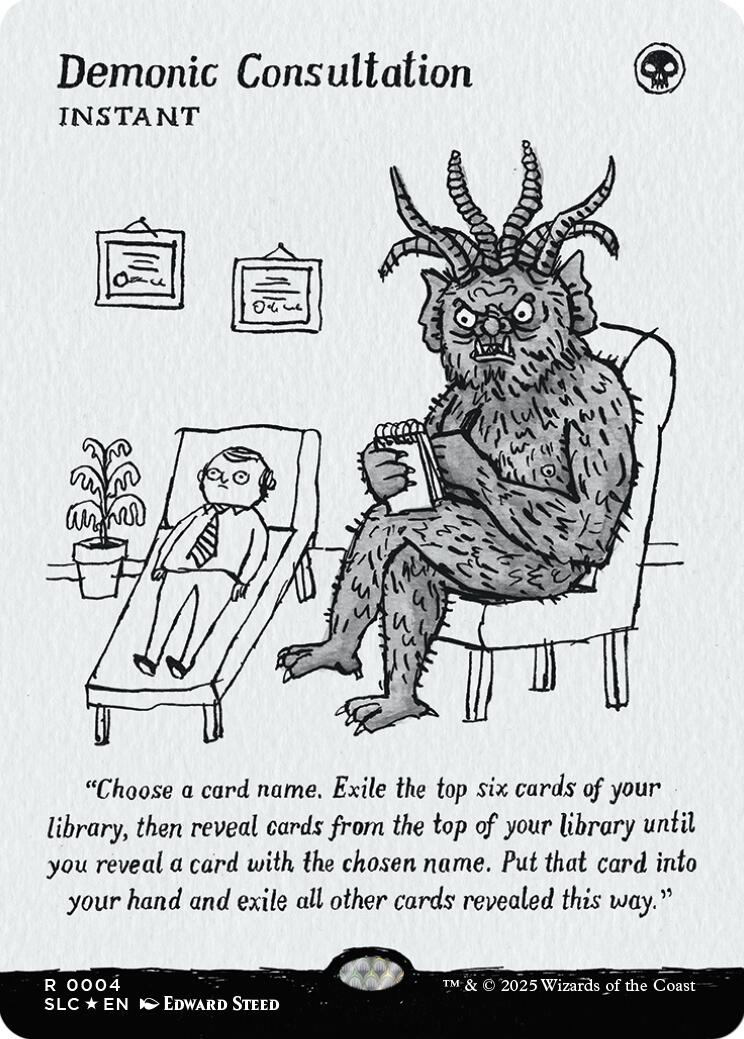 Demonic Consultation (Halo Foil) [Secret Lair Countdown Kit] | Cards and Coasters CA