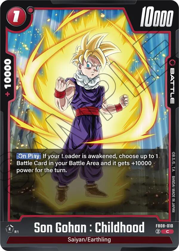 Son Gohan : Childhood (FB08-010) [Saiyan's Pride] | Cards and Coasters CA