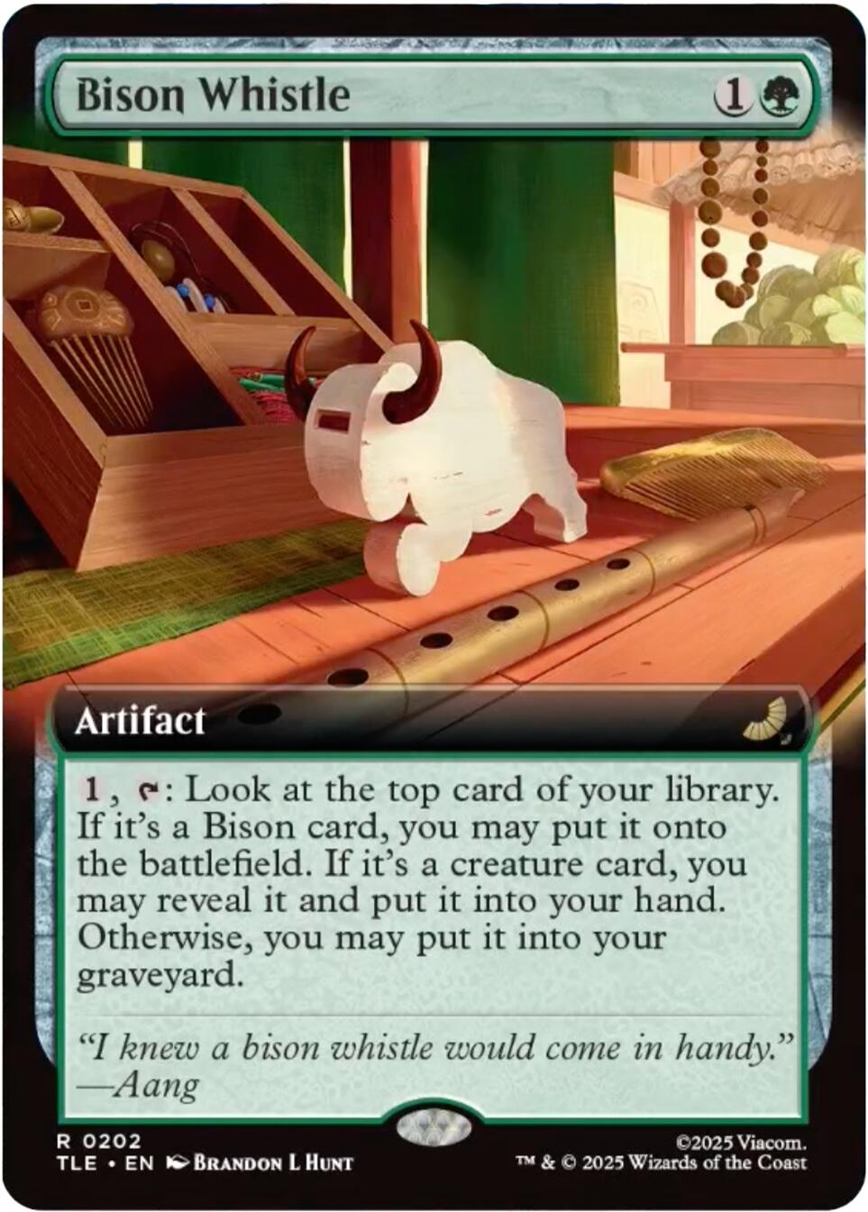 Bison Whistle (Extended Art) [Avatar: The Last Airbender: Eternal-Legal] | Cards and Coasters CA