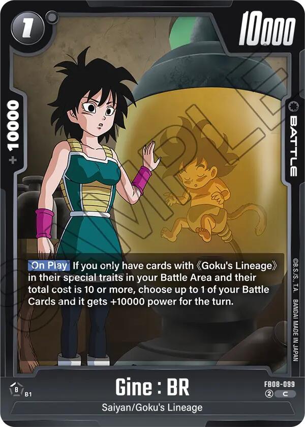 Gine : BR [Saiyan's Pride] | Cards and Coasters CA