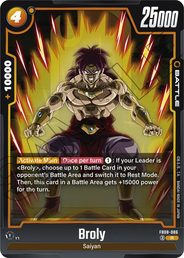 Broly (FB08-086) [Saiyan's Pride] | Cards and Coasters CA
