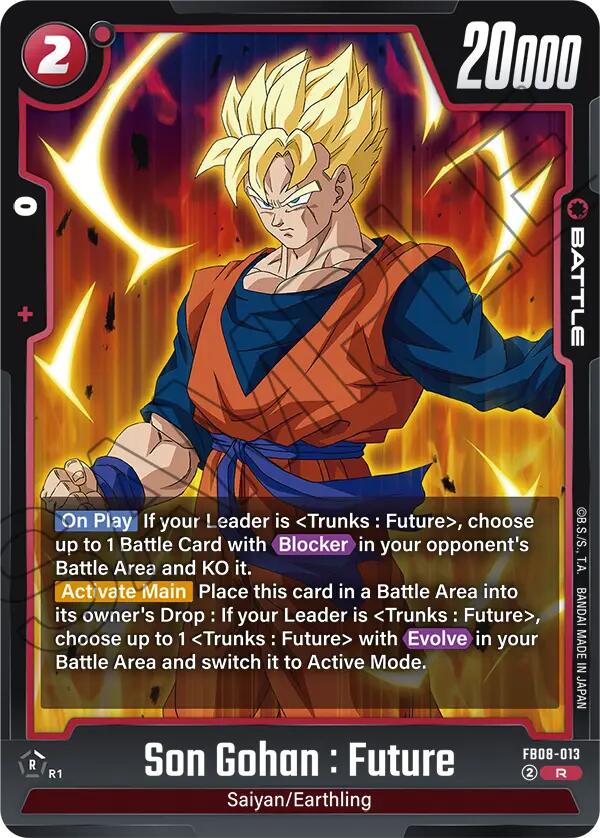 Son Gohan : Future (FB08-013) [Saiyan's Pride] | Cards and Coasters CA