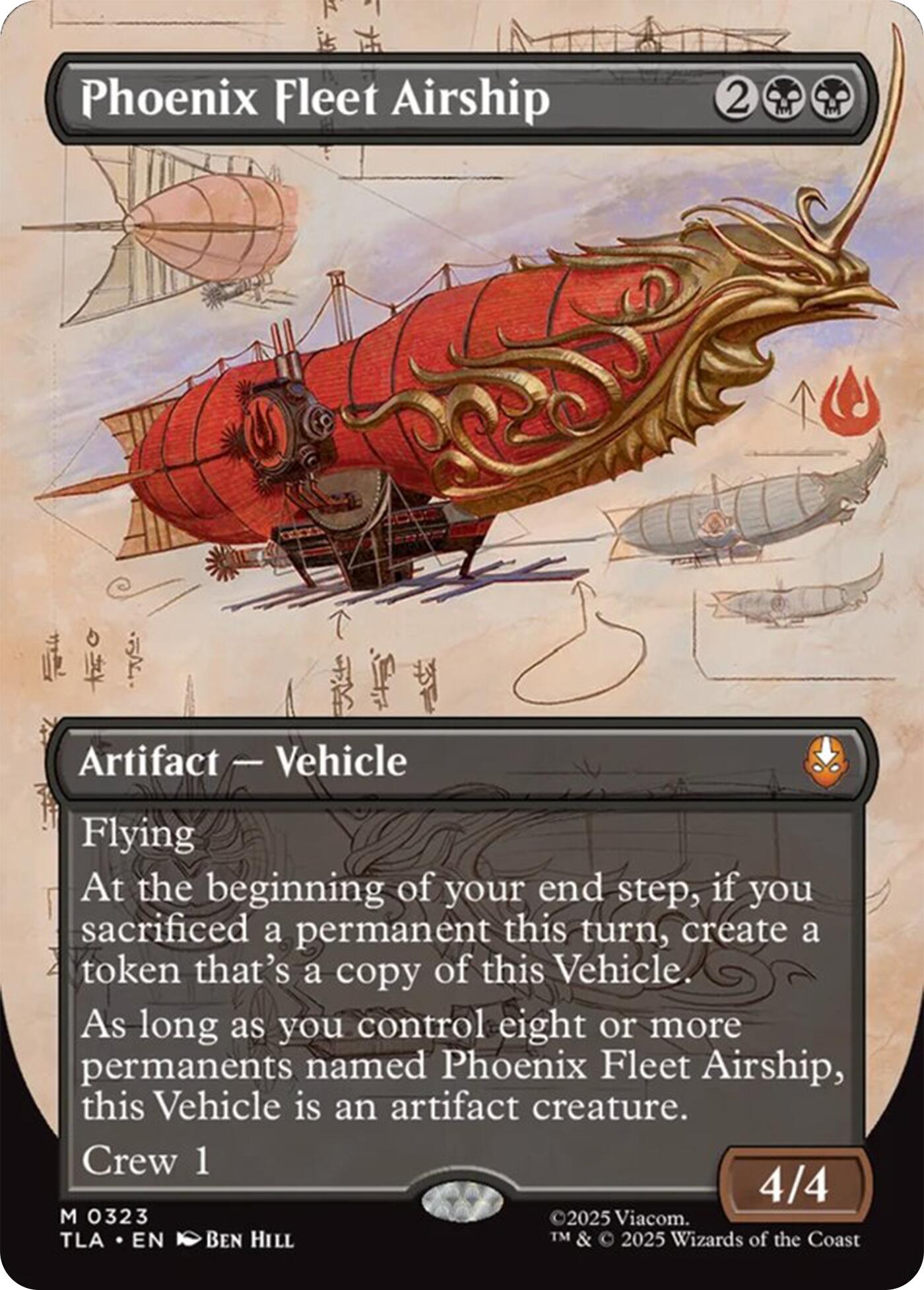 Phoenix Fleet Airship (Borderless) [Avatar: The Last Airbender] | Cards and Coasters CA