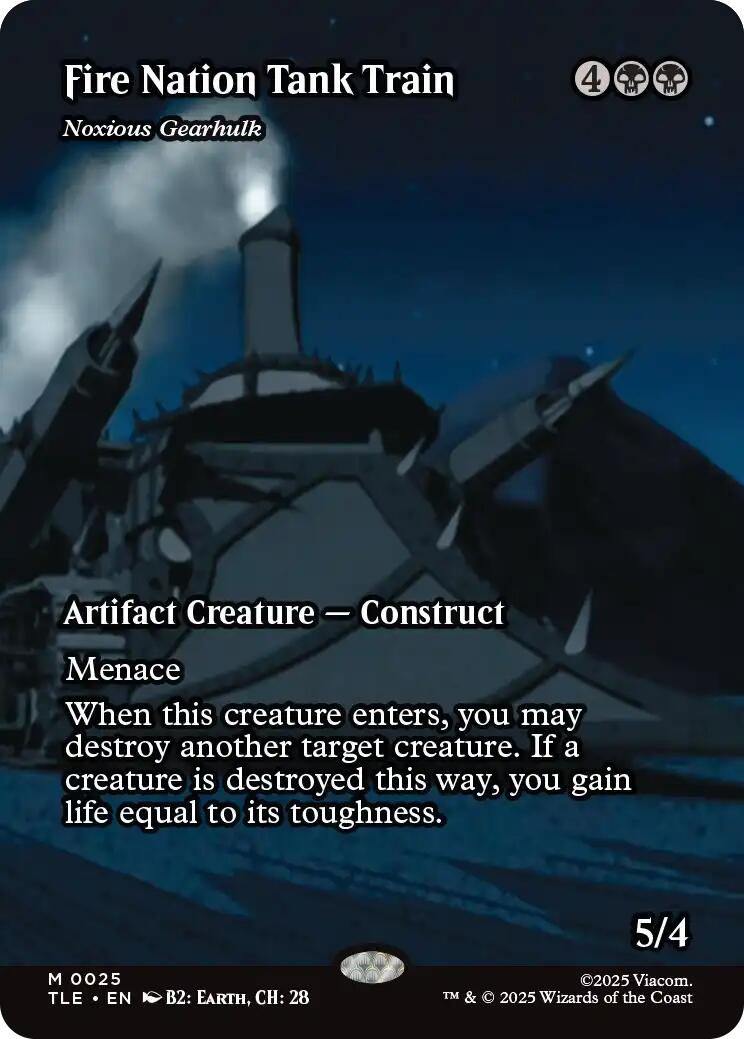 Fire Nation Tank Train - Noxious Gearhulk (Borderless) [Avatar: The Last Airbender: Eternal-Legal] | Cards and Coasters CA