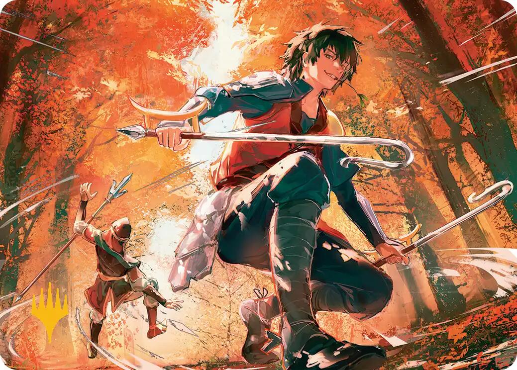 Jet, Rebel Leader Art Card (Gold-Stamped Planeswalker Symbol) [Avatar: The Last Airbender Art Series] | Cards and Coasters CA