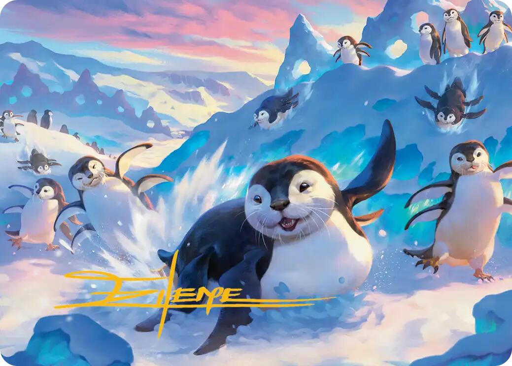 Otter-Penguin Art Card (Gold-Stamped Signature) [Avatar: The Last Airbender Art Series] | Cards and Coasters CA