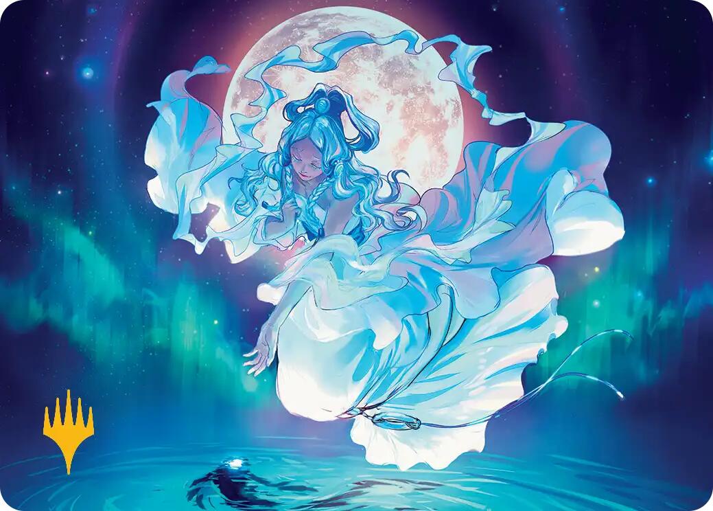 Yue, the Moon Spirit Art Card (Gold-Stamped Planeswalker Symbol) [Avatar: The Last Airbender Art Series] | Cards and Coasters CA