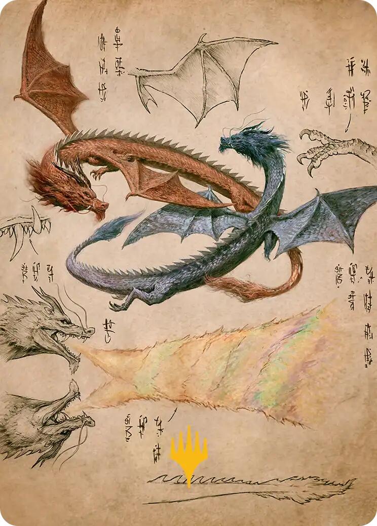 Ran and Shaw Art Card (Gold-Stamped Planeswalker Symbol) [Avatar: The Last Airbender Art Series] | Cards and Coasters CA