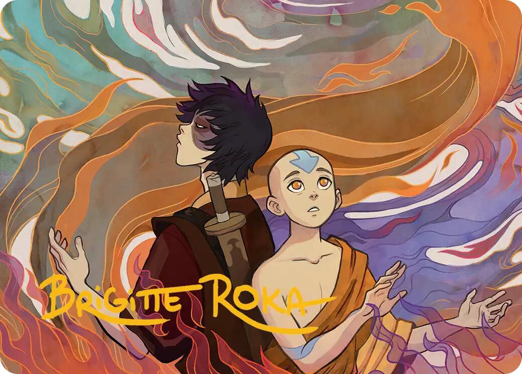 Fated Firepower Art Card (Gold-Stamped Signature) [Avatar: The Last Airbender Art Series] | Cards and Coasters CA