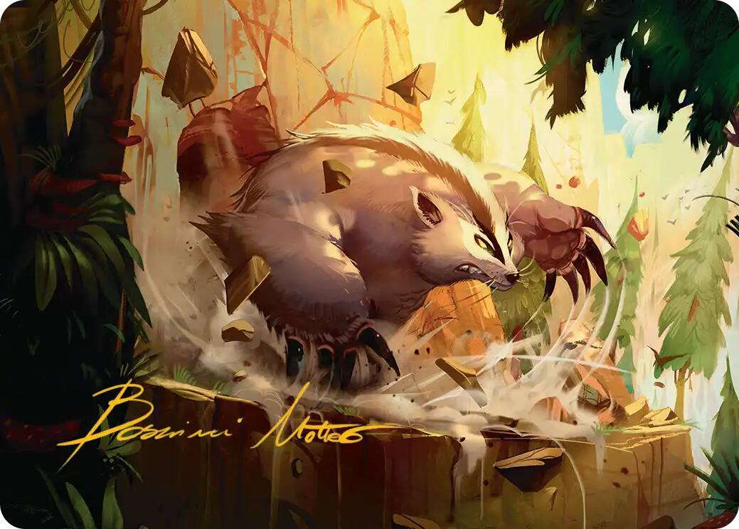 Badgermole Art Card (Gold-Stamped Signature) [Avatar: The Last Airbender Art Series] | Cards and Coasters CA