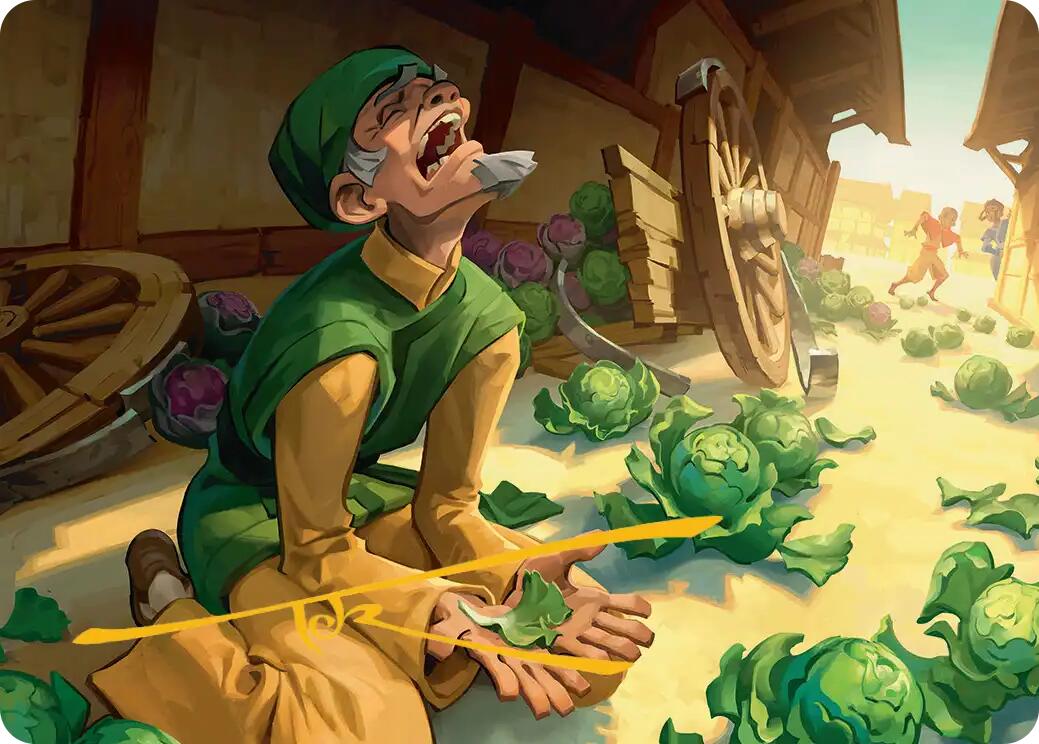 Unlucky Cabbage Merchant Art Card (Gold-Stamped Signature) [Avatar: The Last Airbender Art Series] | Cards and Coasters CA