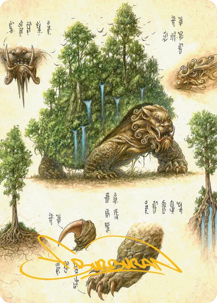 The Lion-Turtle Art Card (Gold-Stamped Signature) [Avatar: The Last Airbender Art Series] | Cards and Coasters CA