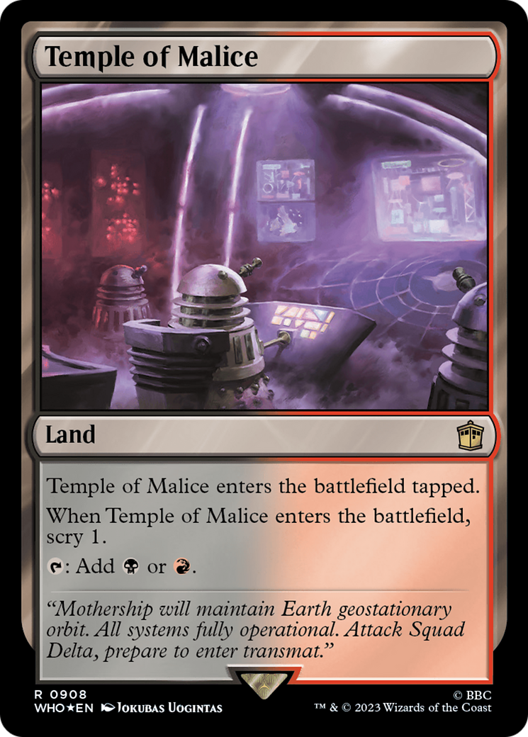 Temple of Malice (Surge Foil) [Doctor Who] | Cards and Coasters CA