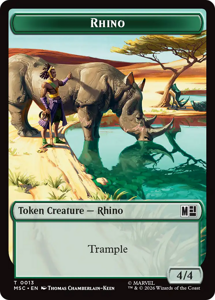Rhino (013) // Beast (011) Double-Sided Token [Marvel Super Heroes Commander Tokens] | Cards and Coasters CA