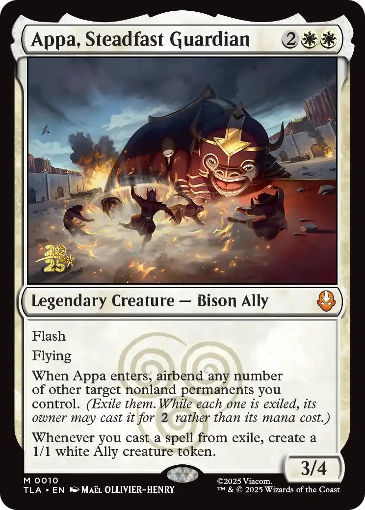 Appa, Steadfast Guardian [Avatar: The Last Airbender Prerelease Cards] | Cards and Coasters CA