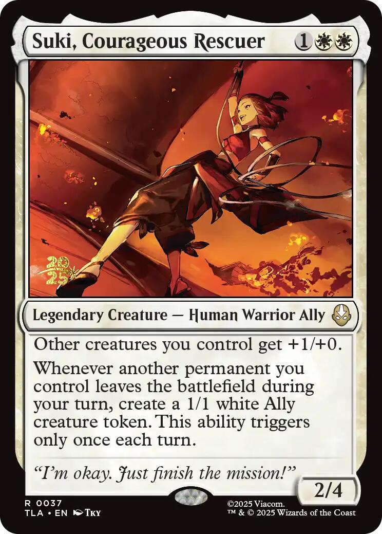 Suki, Courageous Rescuer [Avatar: The Last Airbender Prerelease Cards] | Cards and Coasters CA