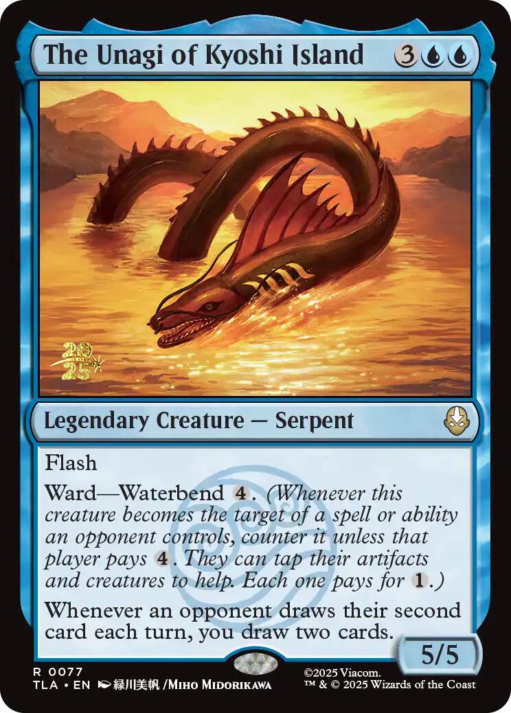 The Unagi of Kyoshi Island [Avatar: The Last Airbender Prerelease Cards] | Cards and Coasters CA