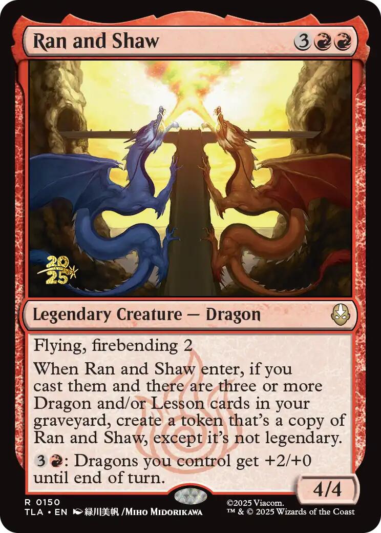 Ran and Shaw [Avatar: The Last Airbender Prerelease Cards] | Cards and Coasters CA