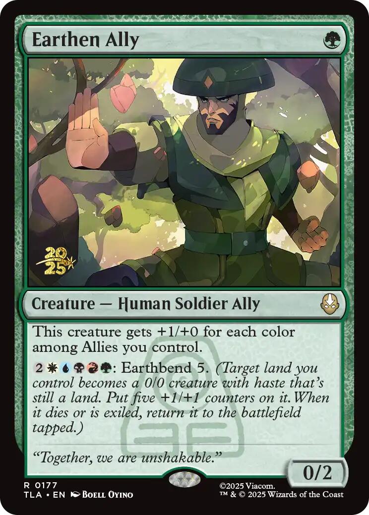 Earthen Ally [Avatar: The Last Airbender Prerelease Cards] | Cards and Coasters CA