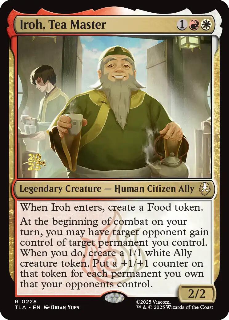 Iroh, Tea Master [Avatar: The Last Airbender Prerelease Cards] | Cards and Coasters CA