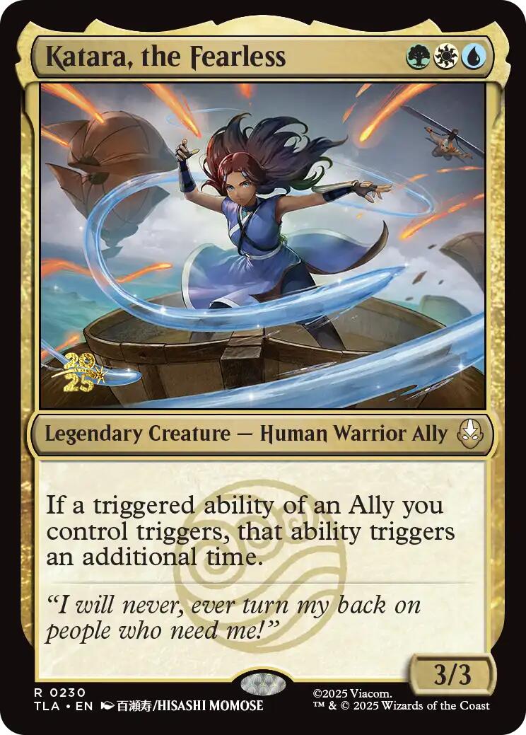 Katara, the Fearless [Avatar: The Last Airbender Prerelease Cards] | Cards and Coasters CA