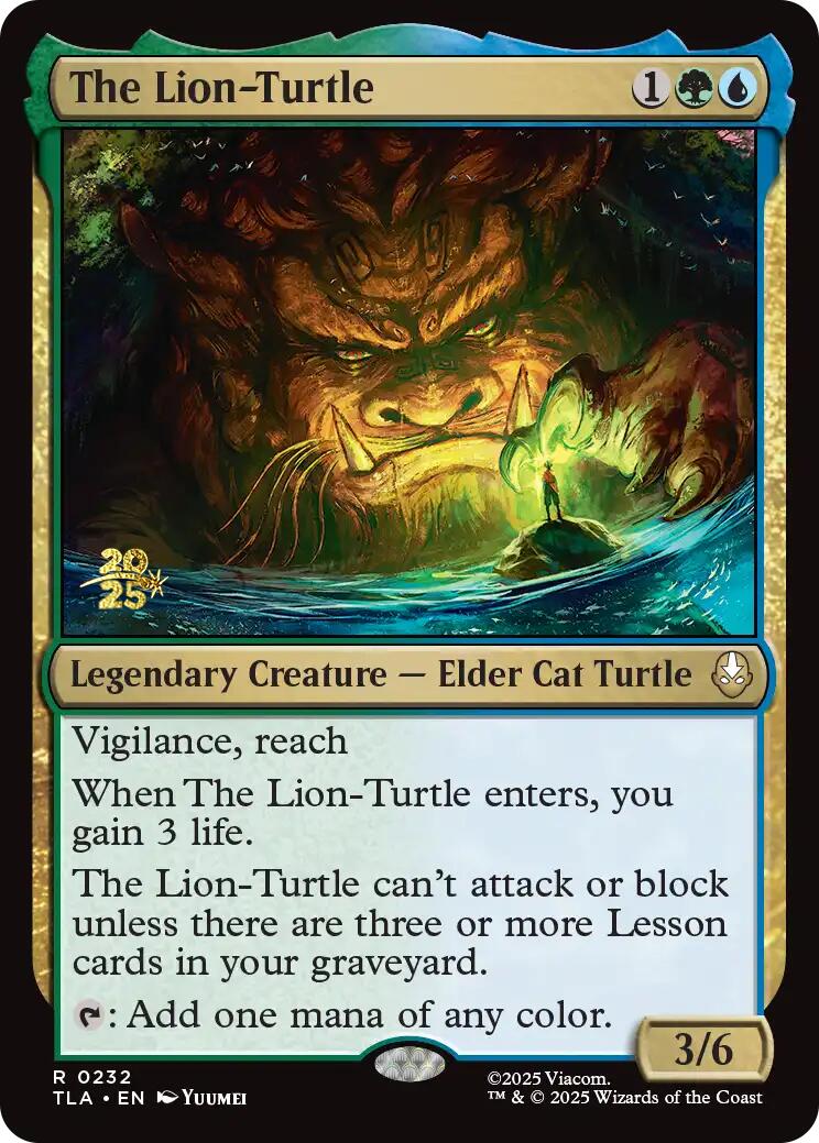 The Lion-Turtle [Avatar: The Last Airbender Prerelease Cards] | Cards and Coasters CA