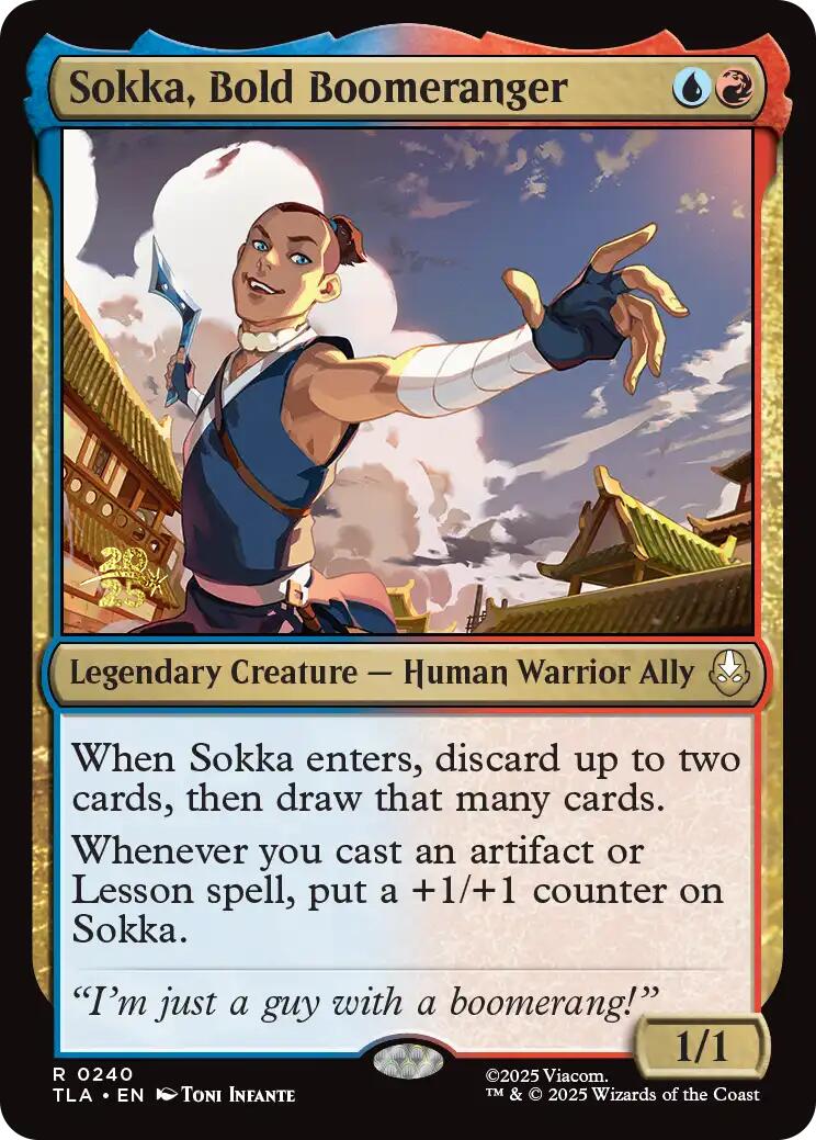 Sokka, Bold Boomeranger [Avatar: The Last Airbender Prerelease Cards] | Cards and Coasters CA