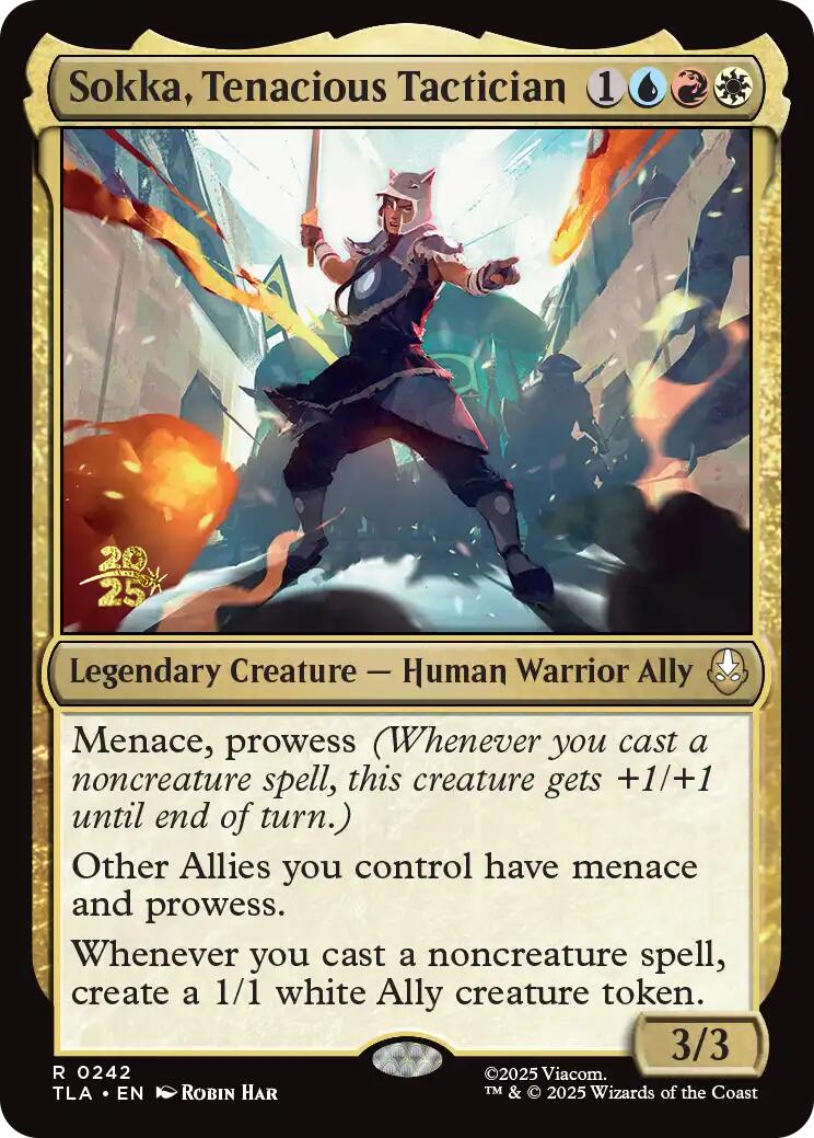 Sokka, Tenacious Tactician [Avatar: The Last Airbender Prerelease Cards] | Cards and Coasters CA