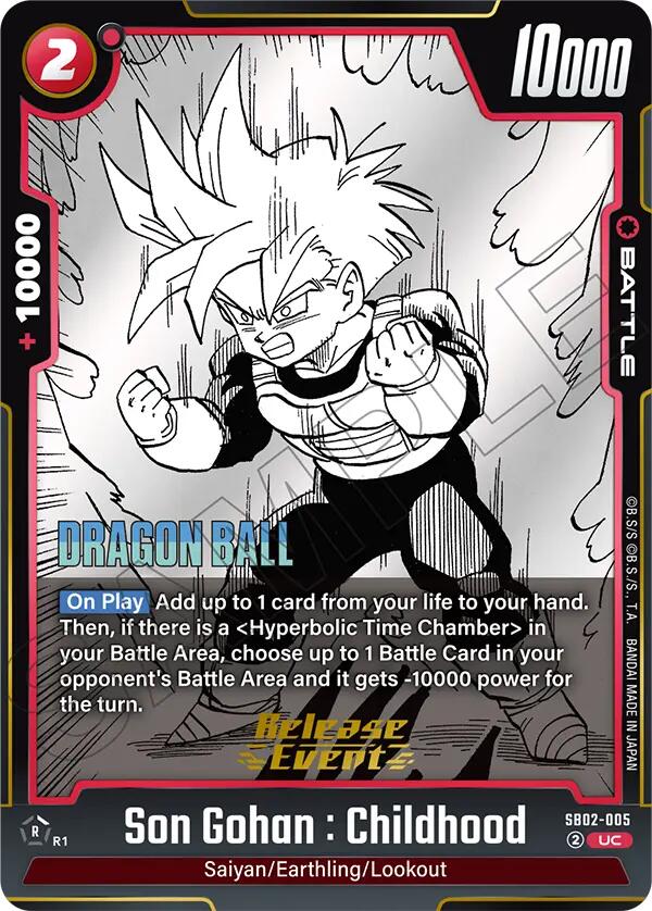 Son Gohan : Childhood (SB02-005) [Manga Booster 02 Release Event Cards] | Cards and Coasters CA