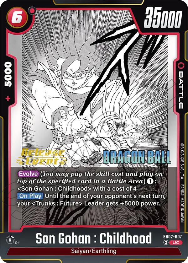 Son Gohan : Childhood (SB02-007) [Manga Booster 02 Release Event Cards] | Cards and Coasters CA
