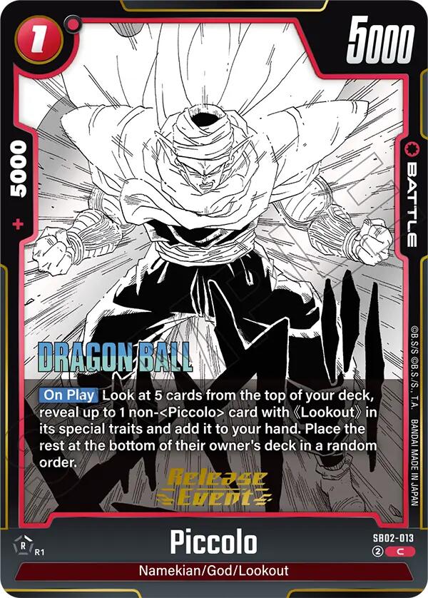 Piccolo (SB02-013) [Manga Booster 02 Release Event Cards] | Cards and Coasters CA