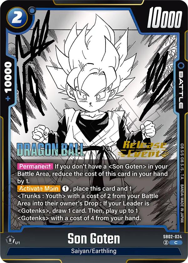 Son Goten [Manga Booster 02 Release Event Cards] | Cards and Coasters CA