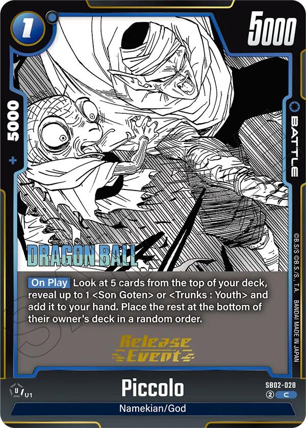 Piccolo (SB02-028) [Manga Booster 02 Release Event Cards] | Cards and Coasters CA