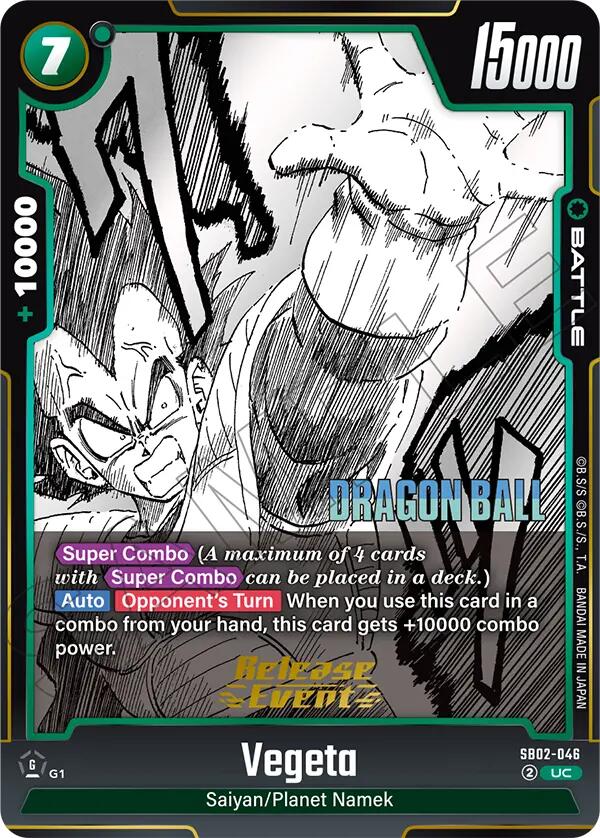 Vegeta (SB02-046) [Manga Booster 02 Release Event Cards] | Cards and Coasters CA