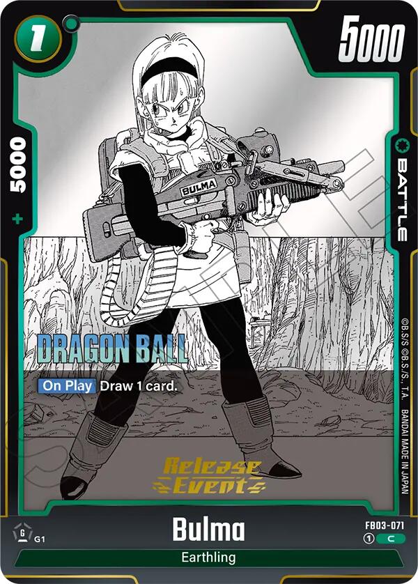Bulma (FB03-071) [Manga Booster 02 Release Event Cards] | Cards and Coasters CA