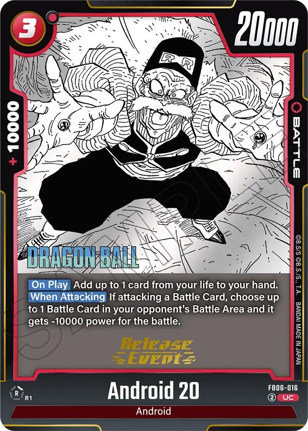 Android 20 [Manga Booster 02 Release Event Cards] | Cards and Coasters CA