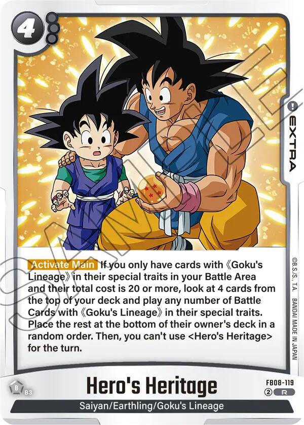 Hero's Heritage [Saiyan's Pride] | Cards and Coasters CA