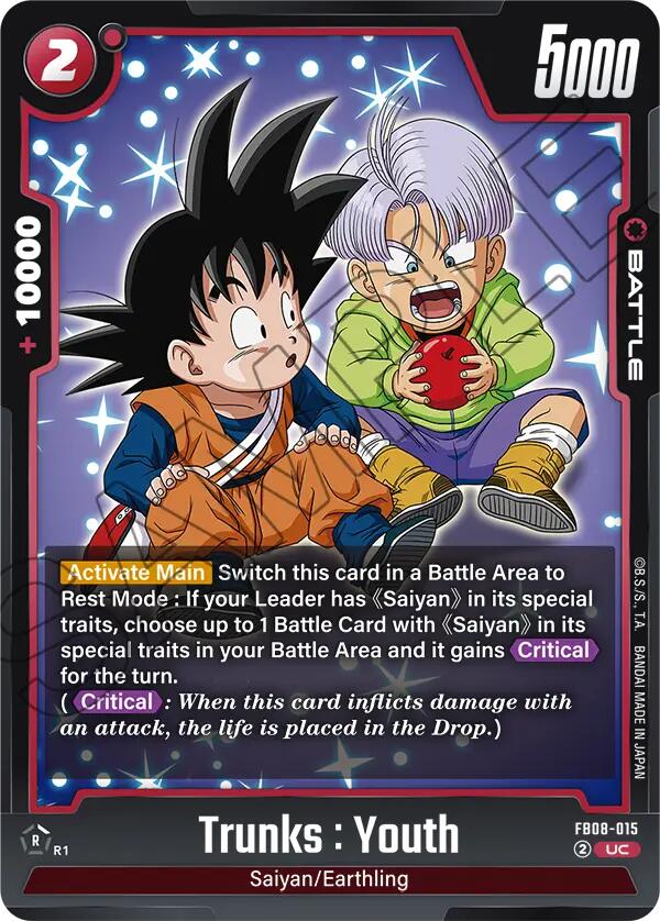 Trunks : Youth (FB08-015) [Saiyan's Pride] | Cards and Coasters CA