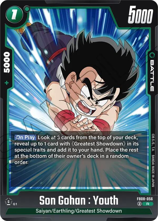 Son Gohan : Youth (FB08-056) [Saiyan's Pride] | Cards and Coasters CA