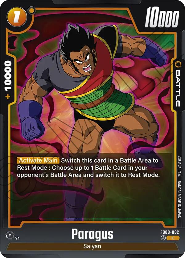 Paragus (FB08-082) [Saiyan's Pride] | Cards and Coasters CA
