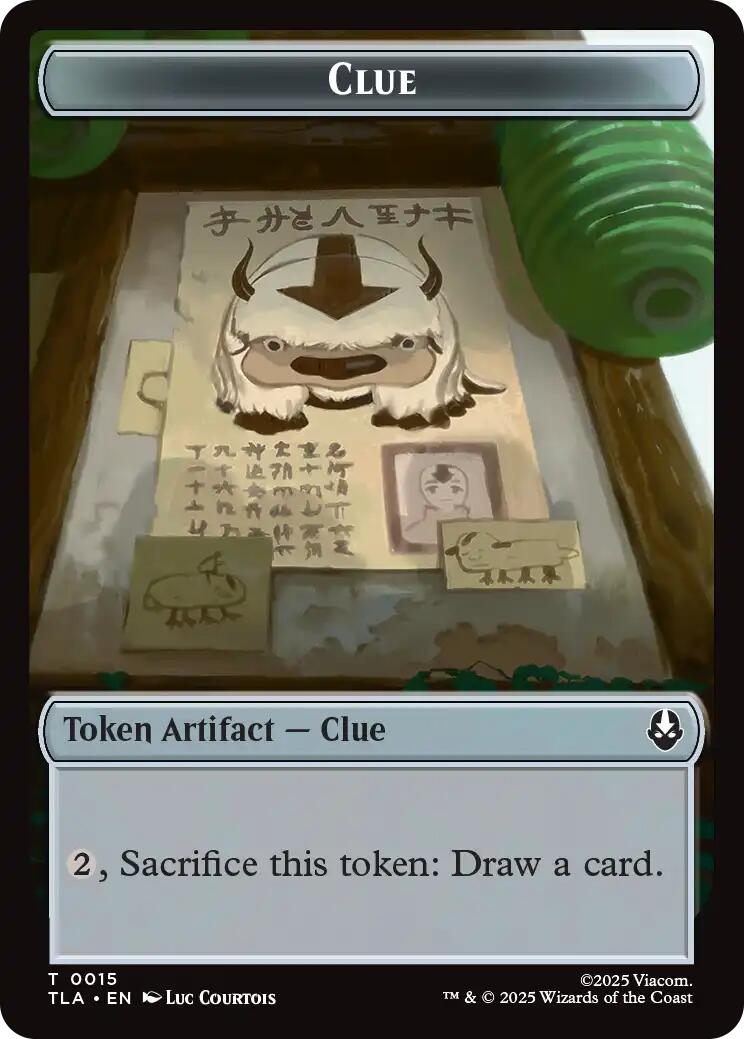 Ally (0004) // Clue (0015) Double-Sided Token [Avatar: The Last Airbender Tokens] | Cards and Coasters CA